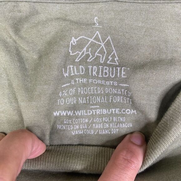 Wild Tribute Shirt Adult Small Mammoth California Green - Picture 6 of 7